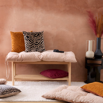 Atmosphera Tigris Fluwelen Vloermatras - 60x120xH8cm - Beige