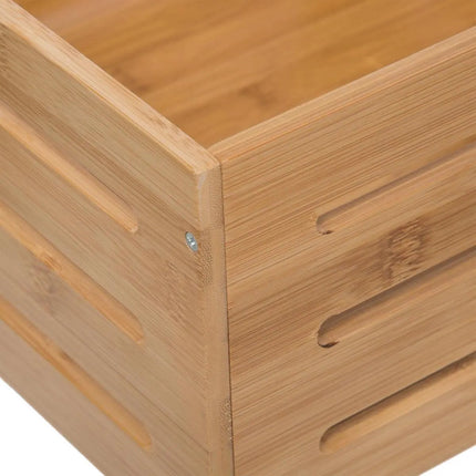 5Five Fruitkisten opslagbox - 2x - open structuur - lichtbruin - hout - L31 x B15 x H15 cm - Decoratie huis en tuin - Kisten/kistjes