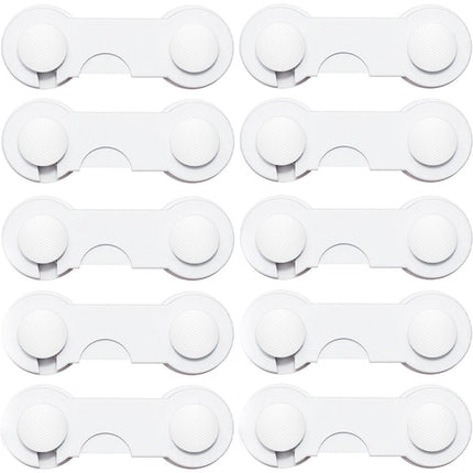 SIPO Meubelbeveiliging Set 10-delig - Kinderveiligheidsslot voor Kasten en Laden - Zelfklevend Wit ABS Plastic - Deur veiligheidsslot