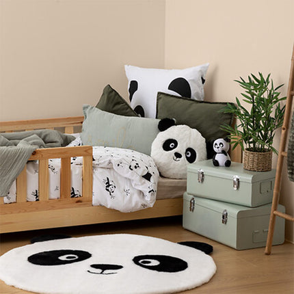 Atmosphera Kids Panda kussen - Ø27x10cm - Wit