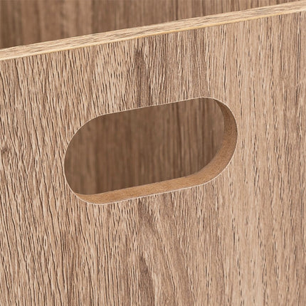 5five Opbergmand/kastmand van hout - lichtbruin - 14 Liter - 31 x 31 x 15 cm - Opbergboxen - Vakkenkast manden