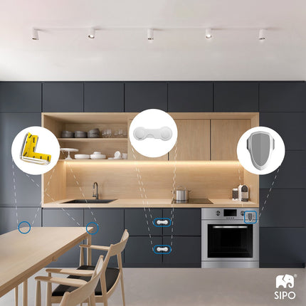 SIPO Hoekbeschermers - 12-delig Set Transparante Silicone Hoekbescherming voor Meubels - SBS-EC52 - Tafelbescherming -