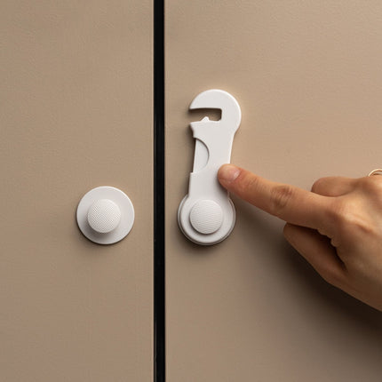 SIPO Meubelbeveiliging Set 10-delig - Kinderveiligheidsslot voor Kasten en Laden - Zelfklevend Wit ABS Plastic - Deur veiligheidsslot