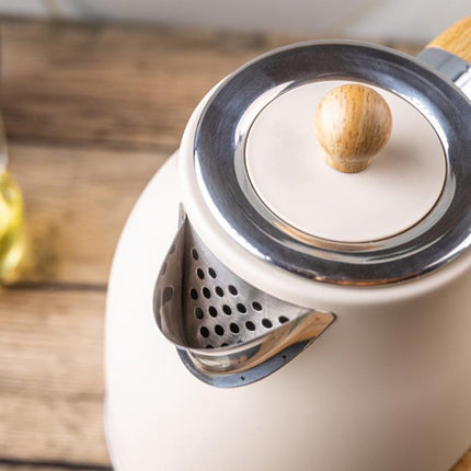 Klausberg KB-9006 Waterkoker 1.7 Liter Retro Design - Analoge Thermometer - 2200W - Ronddraaiende Basis 360° - Roestvrijstaal 304