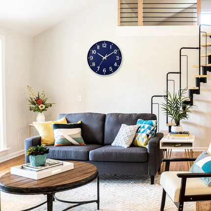 30 cm stille wandklok sluipende seconde met Arabisch cijfer zonder tikken voor decoratie woonkamer, keuken, kantoor, slaapkamer