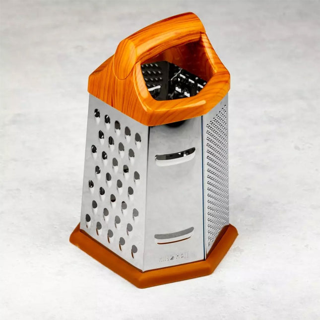 Kinghoff KH4081 Zeskantige Keukenrasp - 6-in-1 Multifunctionele Rasp - Hoogwaardig RVS - Multifunctionele Rasp