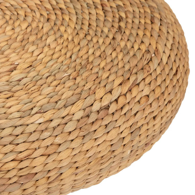 Atmosphera Vloerkussen Sahara - naturel - jute/katoen - 55 x 15 cm - Extra dik rond grond zitkussen/matraskussen - Lage poef