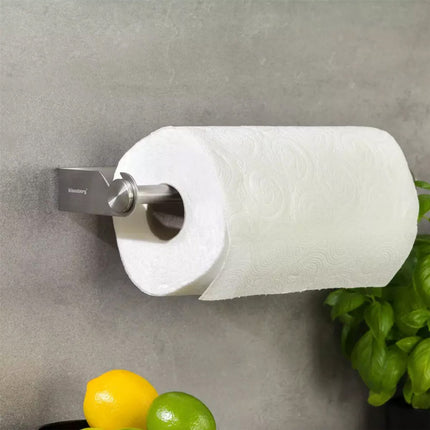 KLAUSBERG KB-7563 Keukenrolhouder | RVS Keukenaccessoire voor Keukenpapier & Aluminiumfolie | Muurmontage (Lijmen of Schroeven) | 33 cm