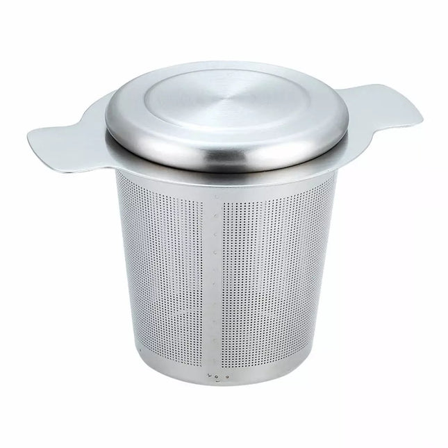 Kinghoff KH1650 Theezetfilter met Deksel - Hoogwaardig RVS 18/10 Theezeef - Ø 7,5 cm