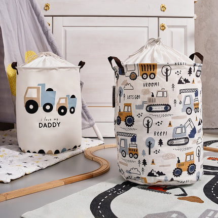 Graafmachine Speelgoedopbergmand - Katoenen Opbergbox met "I Love My Mommy" - Kinderwasmand - 43 Liter - 35x35x45 cm - Speelgoedmand - Sipo