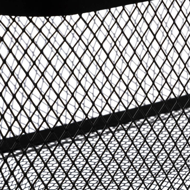 5Five draadmand/fruitschaal Maya - vierkant - zwart - 26 x 26 x 18 cm - metaal/hout - keuken mand