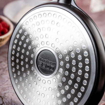 Klausberg KB-7972 Pannekoekenpan - Zonnebloem Motief - Ø18 cm - Zwarte Antiaanbaklaag - Geschikt voor Alle Kookstellen Inclusief Inductie - Zonnetje -