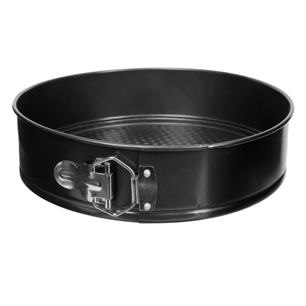 5five Taarten bakvorm/springvorm - 2x - metaal - zwart - 26 cm - rond - taarten bakken