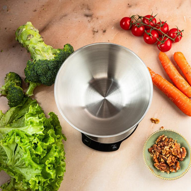 Klausberg KB-7939 Slimme Keukenweegschaal – 1,8L RVS Kom – Bluetooth & App – 5kg / 1g Precisie – LED Display