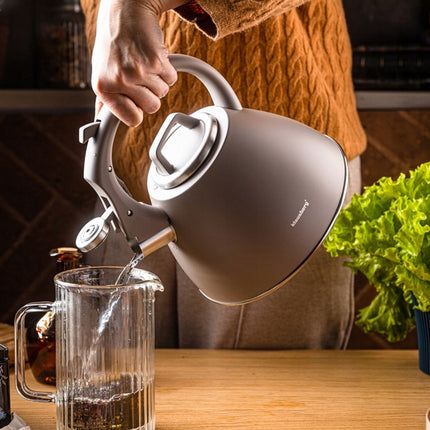 KLAUSBERG KB-7953 Fluitketel 2,5 L – Latte Beige Mat – RVS – Soft-Touch – Inductie – Met Fluit