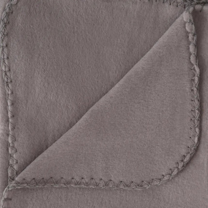 Atmosphera Polar Fleece deken of plaid - 2x - grijs - 125 x 150 cm - polyester - Bankdeken - Fleece plaid