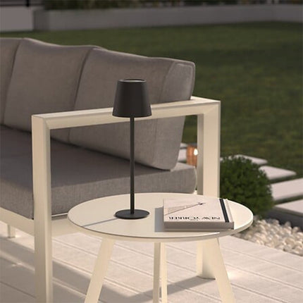 Atmosphera portable tafellamp Cody - zwart - draadloos/oplaadbaar - binnen/buiten - aanraaksensor