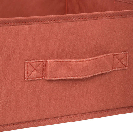 5Five Opbergmand/kastmandje - Bordeaux rood - 31 x 31 x 31 cm - 29 liter - Vakkenkast manden - Stof met versterkte bodem - Opvouwbaar