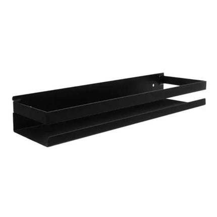 Ruhhy Wandplank - zwart - RVS - L50 cm - zwevend - industrieel - voor badkamer of keuken