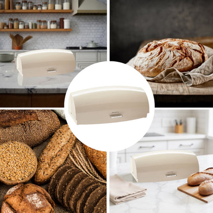 KLAUSBERG Metalen Brooddoos - Beige - 45x28,5x17 cm - Broodtrommel voor Moderne Keuken - KB-7932 - Brood vershouddoos