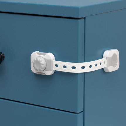 SIPO Veiligheidsslot voor Kastjes en Lades - 6 Stuks - Multifunctionele Kinderbeveiliging met Slim Slot - Wit - Verstelbaar -