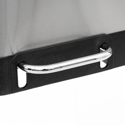 5Five Dubbele Prullenbak/pedaalemmer Ariane - zilver - rvs metaal - 2 x 30 liter - 49 x 40 x 67cm - keuken