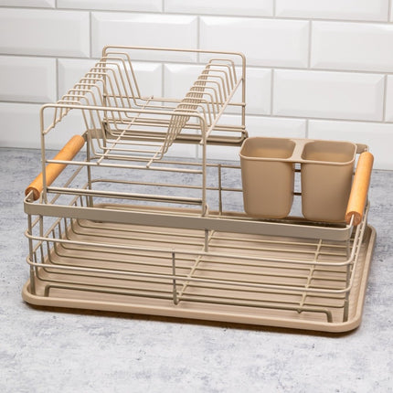 Kinghoff 1799 - Vaat droogrek - afdruiprek - met 2 niveaus - Beige