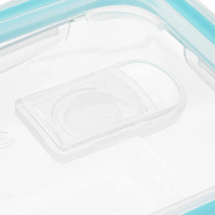 5Five Vershoudbakje met deksel - 2x - glas - luchtdicht - met clips - 17 x 11 x 6 - 540 ml