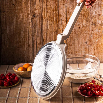 Klausberg KB-7965 Pannenkoekenpan | 24 cm | Anti-aanbaklaag | Geschikt voor Alle Kookzones Inclusief Inductie | Beige | Crepepan