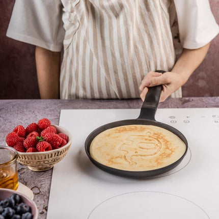 Klausberg KB-7974 Pannekoekenpan - Olifant Motief - Ø18 cm - Zwarte Antiaanbaklaag - Geschikt voor Alle Kookstellen Inclusief Inductie