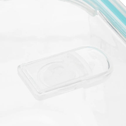 5Five Vershoudbakje met deksel - glas - luchtdicht - met clips - 26 x 21 x 8 cm - 2260 ml