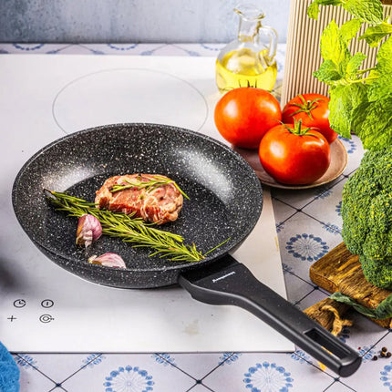 Klausberg KB-7988 Marmeren Koekenpan 24 cm – Anti-aanbak, Inductiegeschikt, Lichtgewicht & Krasvast