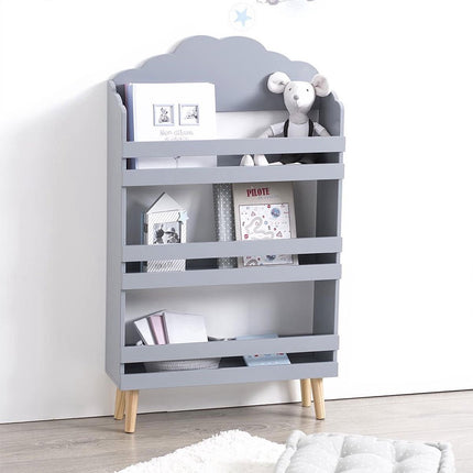 Atmosphera Boekenkast kast kinderkamer wolken grijs