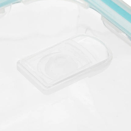 5Five Vershoudbakje met deksel - 3x - glas - luchtdicht - met clips - 21 x 15 x 7 cm - 1180 ml