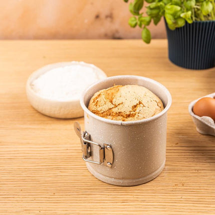 KingHoff KH-1979 Ronde Cakevorm 12 cm - Hoogte 10,3 cm - Marmer Non-Stick Laag - Koekvorm Sluiting - Ovenbestendig tot 220°C - Ovenvorm - Bakvorm