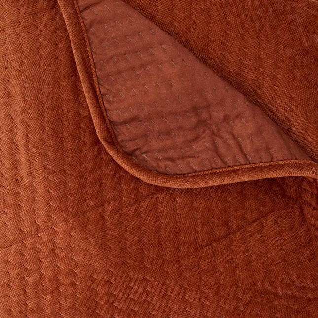 Lilou Bedspread Terracotta - Dekbedovertrek 260x240 cm - Zacht Polyester - Perzische stijl design - 2.34 kg