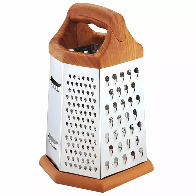 Kinghoff KH4081 Zeskantige Keukenrasp - 6-in-1 Multifunctionele Rasp - Hoogwaardig RVS - Multifunctionele Rasp