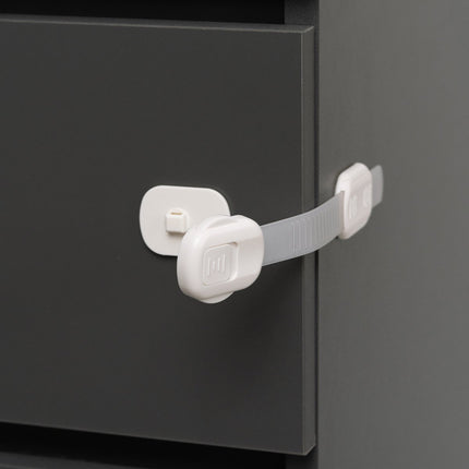 SIPO Kastbeveiliging - 6-delig Set Regelbare Sluiting voor Kasten en Lades - Kinderveiligheid - SBS-218 - Babyslot - Kinderslot - Kastslot voor Kinderen - Verstelbaar 8 tot 19.3cm