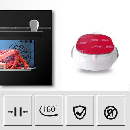 SIPO Ovenslot 9,2x9x2,8 cm - Veiligheidsslot Ovendeur tegen Openen door Kinderen - Eenvoudige Installatie - Slot voor oven - Wit