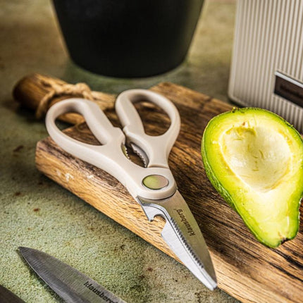 Klausberg KB-7984 8 Delig Messenset - Messenblok met Acacia Hout - Roestvrij Staal Inclusief Slijpstaaf - Broodmes - Koksmes - Vleesmes -