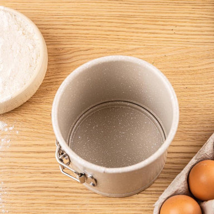 KingHoff KH-1979 Ronde Cakevorm 12 cm - Hoogte 10,3 cm - Marmer Non-Stick Laag - Koekvorm Sluiting - Ovenbestendig tot 220°C - Ovenvorm - Bakvorm