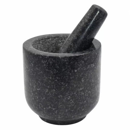Kinghoff KH1679 - Vijzel en Stamper Set van Natuursteen Graniet - Vijzel 12cm - Stamper 15.5cm - Duurzaam en Stijlvol Keukengerei - Handgemaakt