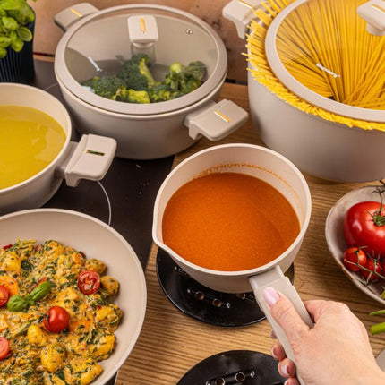 Klausberg KB-7967 Pannenset | 12-Delig | Anti-aanbaklaag | Geschikt voor Inductie | Beige