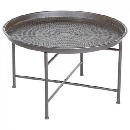 Salontafel | Bijzettafel | Metaal | Grijs | L65xB65xH39,5cm