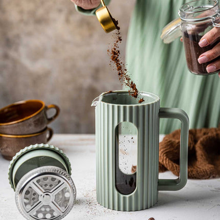 ZUIGER KOFFIE-/THEEZETAPPARAAT 1000 ml KLAUSBERG KB-7755 GROEN