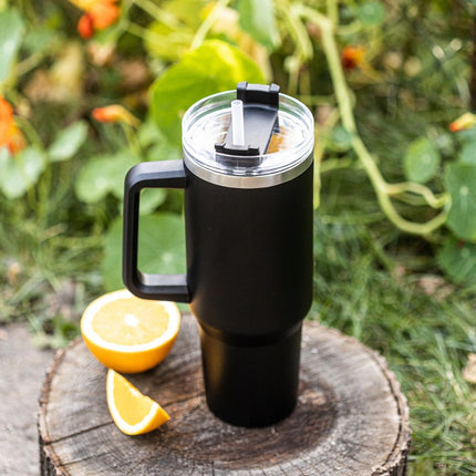 Klausberg KB-7942 Thermische Mok - 1100 ml - Dubbelwandige Isolatie - Met Handvat en Drinkdop - Geschikt voor Warme en Koude Dranken - Thermoskan - Thermosfles - Thermosbeker - Warmhouder voor Drank