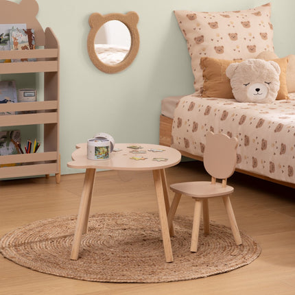 Atmosphera Kids Teddybeer kinderstoel - 26x26x49cm - Beige