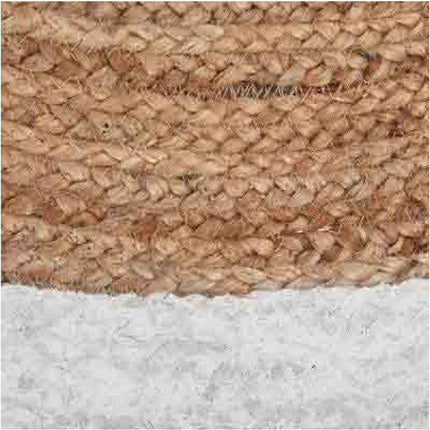 Jute Vloerkleed Met Witte Rand - ˜120 cm