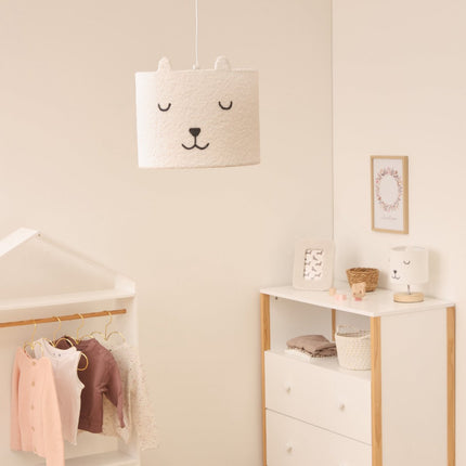 Atmosphera Kids kinderlamp/Hanglamp Teddy - Ø28cm - Wit