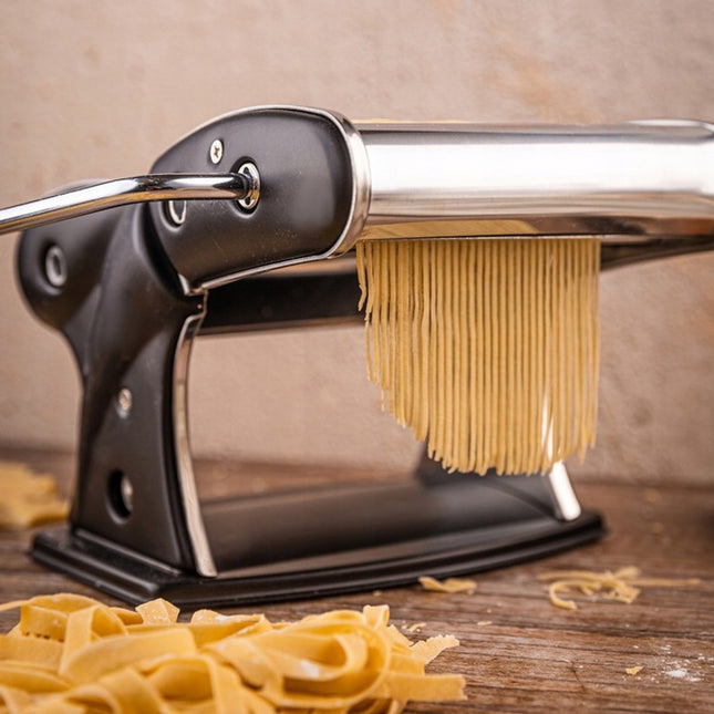 KINGHoff KH-1957 Handmatige Pastamachine - 150mm Breed - Voor Vers Tagliatelle, Spaghetti & Lasagne - Pasta Maker -